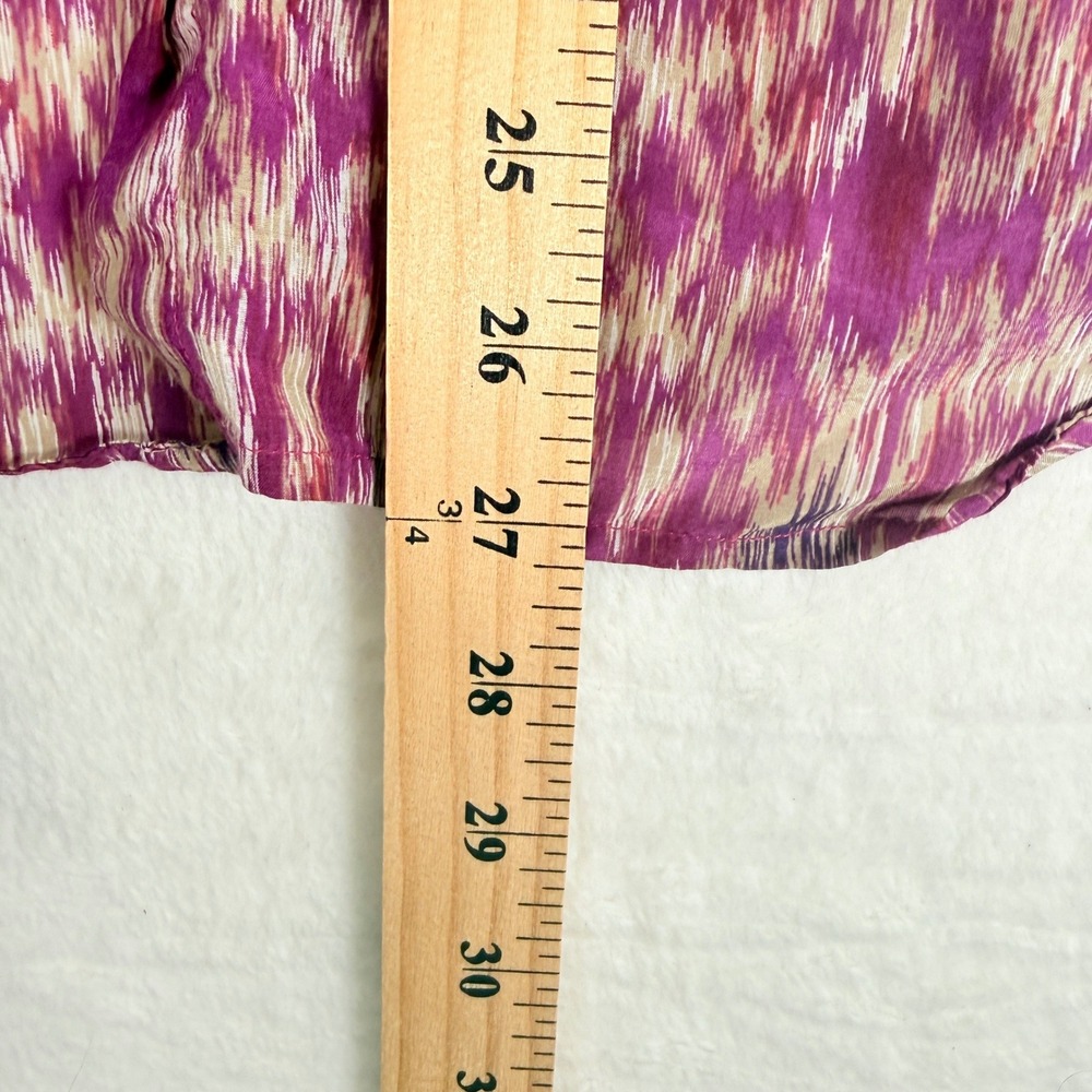 LAUREN Ralph Lauren Women's Pink Ikat Print Button Down Shirt XL Long Sleeve - Picture 5 of 6